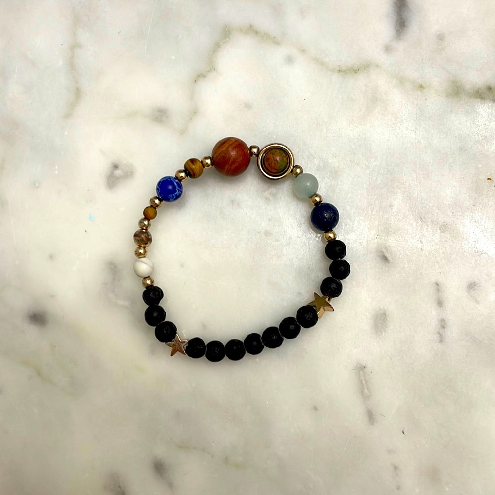 Basic bracelet with lots of different beads